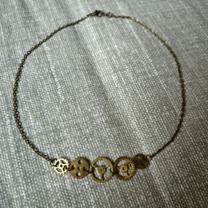 Brass Gear Steampunk Necklace
